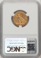 1908-D $5 Indian Half Eagle NGC MS63 (772342001)