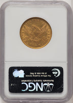 1854-S $10 CAC Brown Label Liberty Eagle NGC AU58