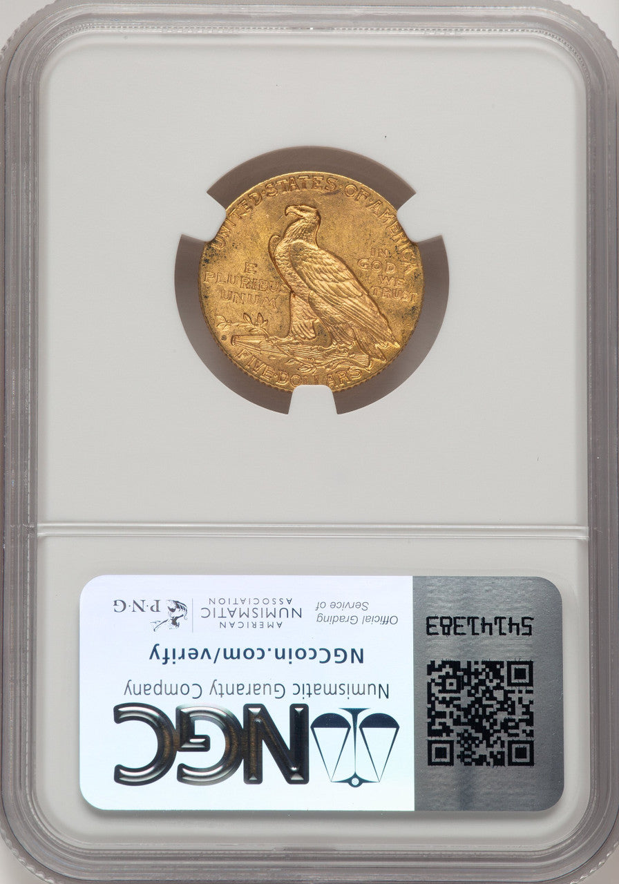 1908-S $5 Indian Half Eagle NGC MS63 (770582005)