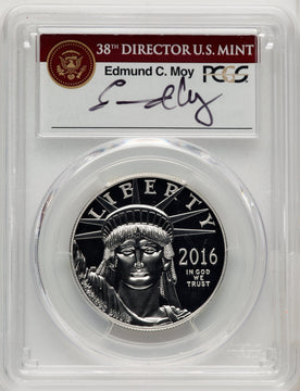 2016-W $100 One-Ounce Platinum Eagle Moy Signature PCGS PR70