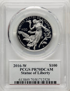 2016-W $100 One-Ounce Platinum Eagle Moy Signature PCGS PR70
