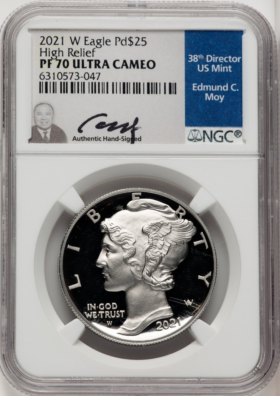 2021-W Palladium Eagle 1 oz NGC PF70 Ed Moy