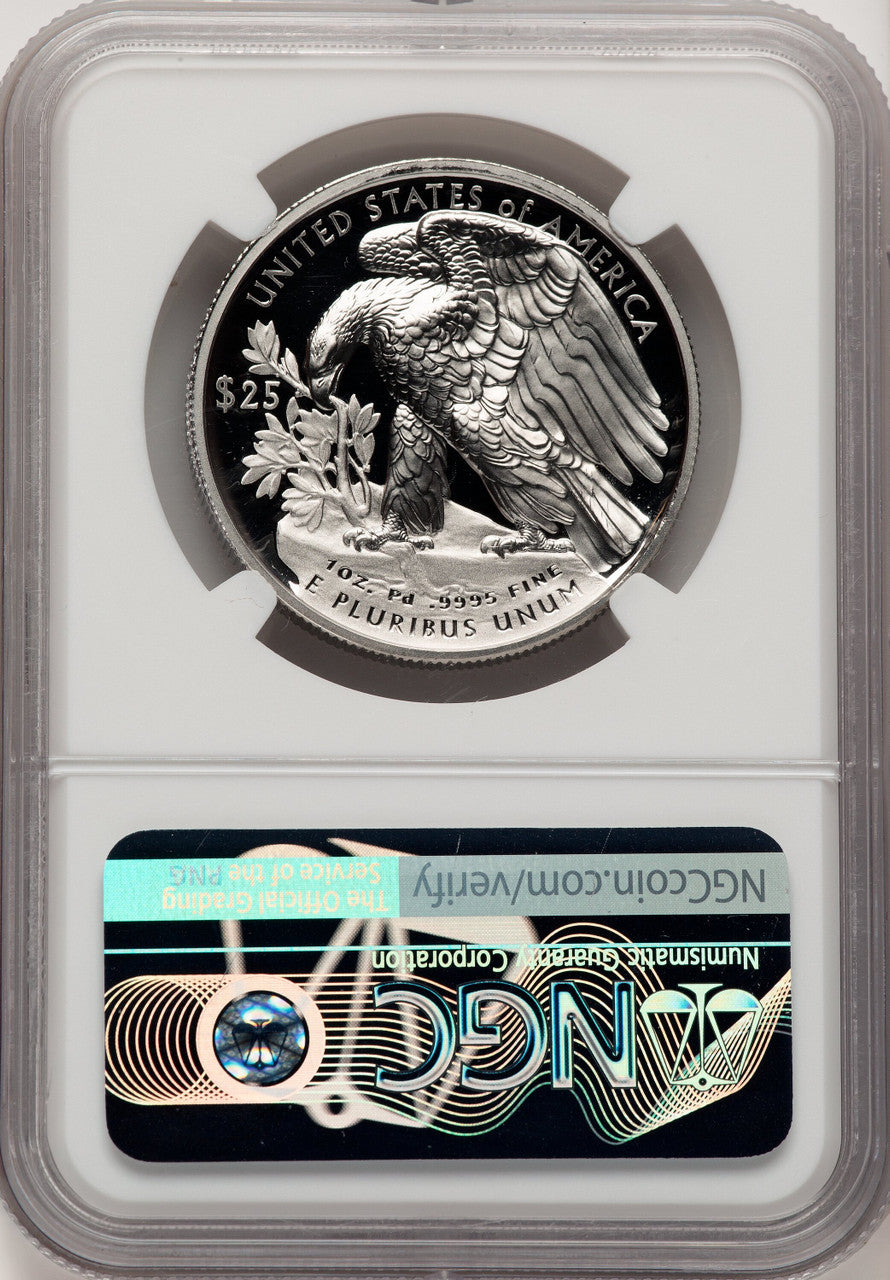 2021-W Palladium Eagle 1 oz NGC PF70 Ed Moy