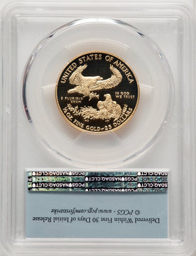 2016-W $25 Half-Ounce Gold Eagle 30th Anniversary First Strike FS Flag PCGS PR70