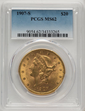 1907-S $20 Liberty Double Eagle PCGS MS62