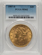 1907-S $20 Liberty Double Eagle PCGS MS62