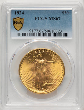 1924 $20 Saint Saint-Gaudens Double Eagle PCGS MS67