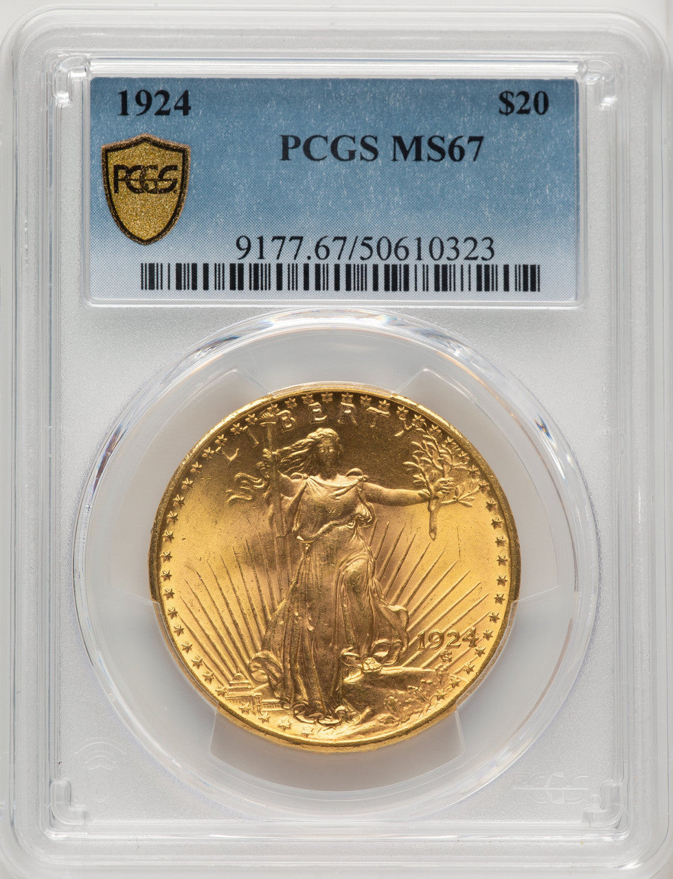 1924 $20 Saint Saint-Gaudens Double Eagle PCGS MS67