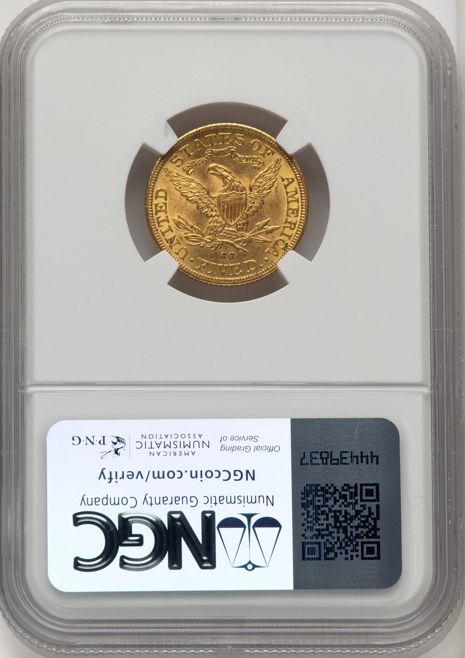 1891-CC $5 Liberty Half Eagle NGC MS62 (772933004)