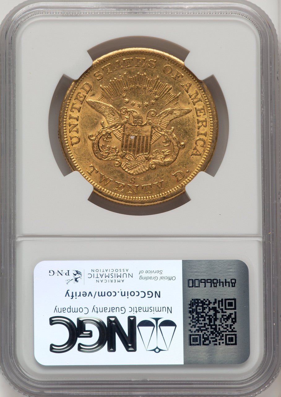 1857-S $20 Liberty Double Eagle NGC AU55 (572256003)