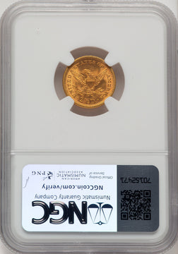 1878 $2.50 Liberty Quarter Eagle NGC MS66 (772279006)