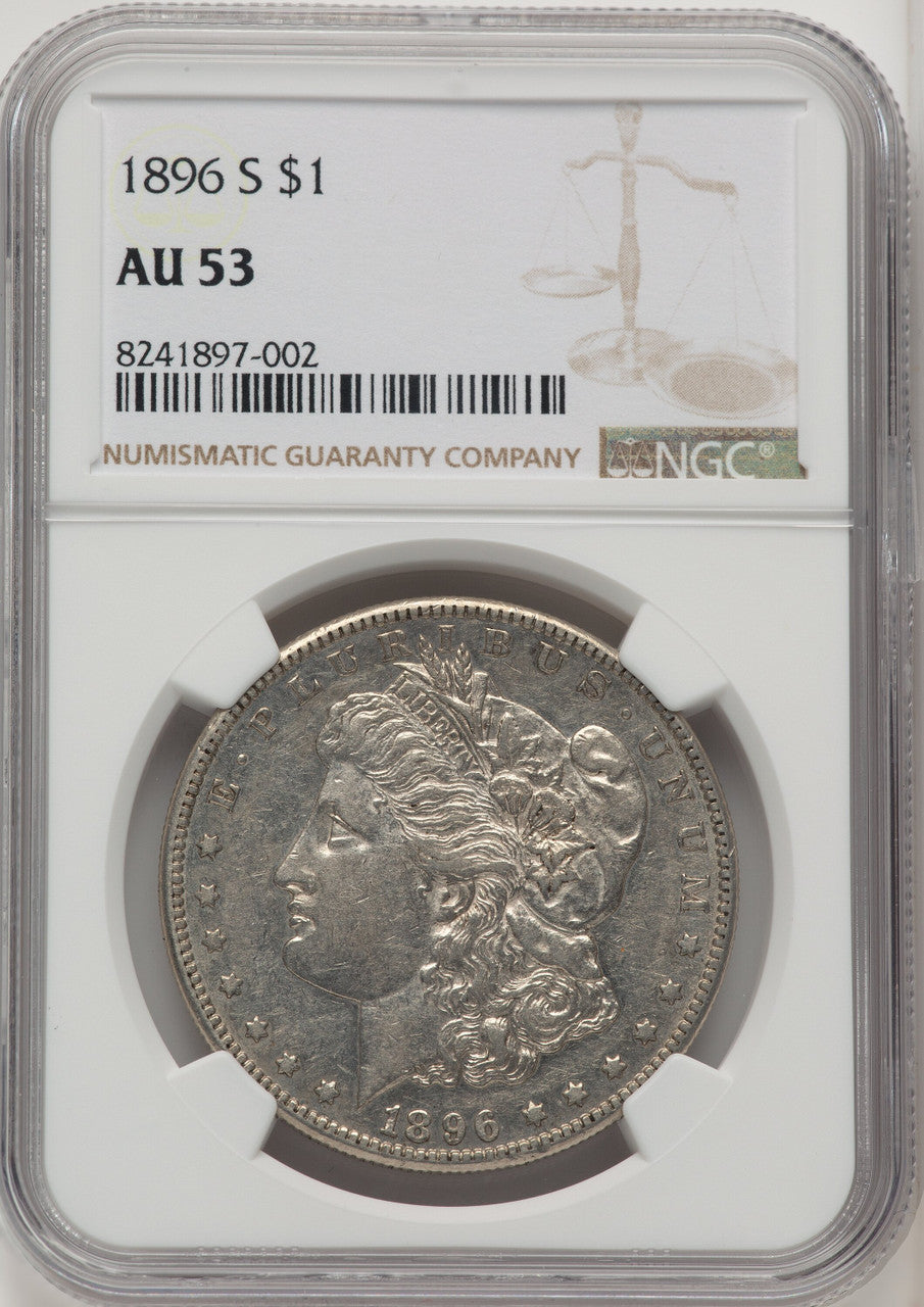1896-S Morgan Dollar NGC AU53
