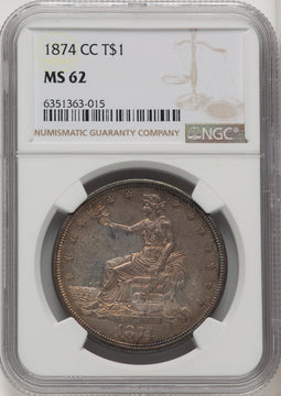 1874-CC T$1 Trade Dollar NGC MS62 (505079018)