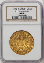 1422-7 G.Britain Noble S-1799 Annulet NGC MS62