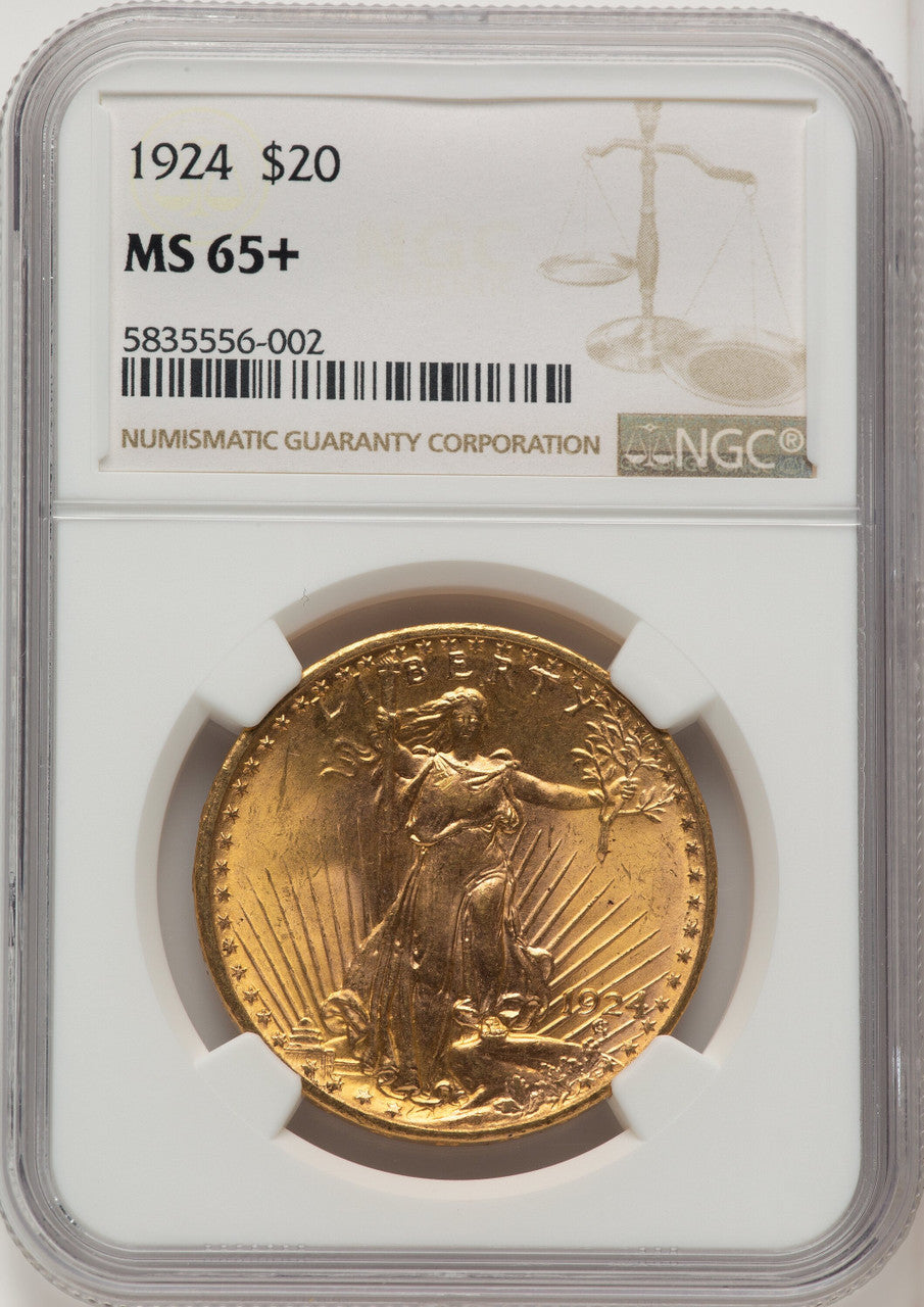 1924 $20 Saint Saint-Gaudens Double Eagle NGC MS65+ (773481136)