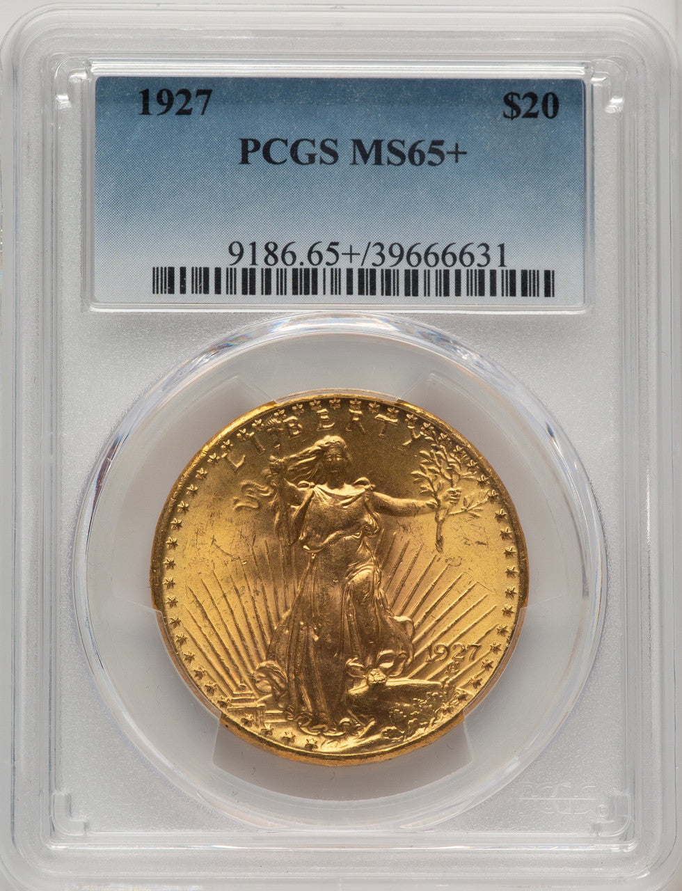 1927 $20 Saint-Gaudens Double Eagle PCGS MS65+ (773481140)