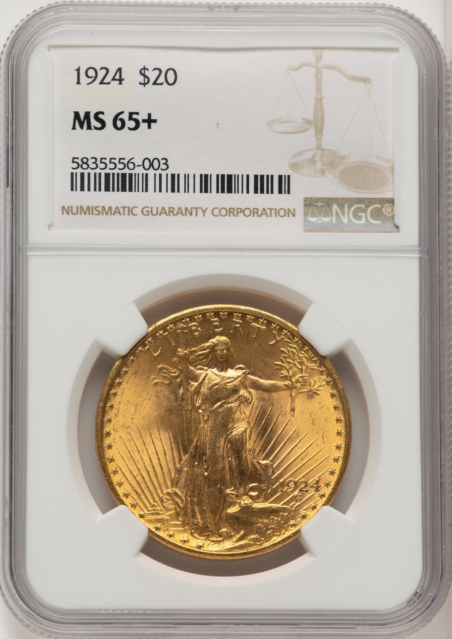 1924 $20 Saint Saint-Gaudens Double Eagle NGC MS65+ (773481133)