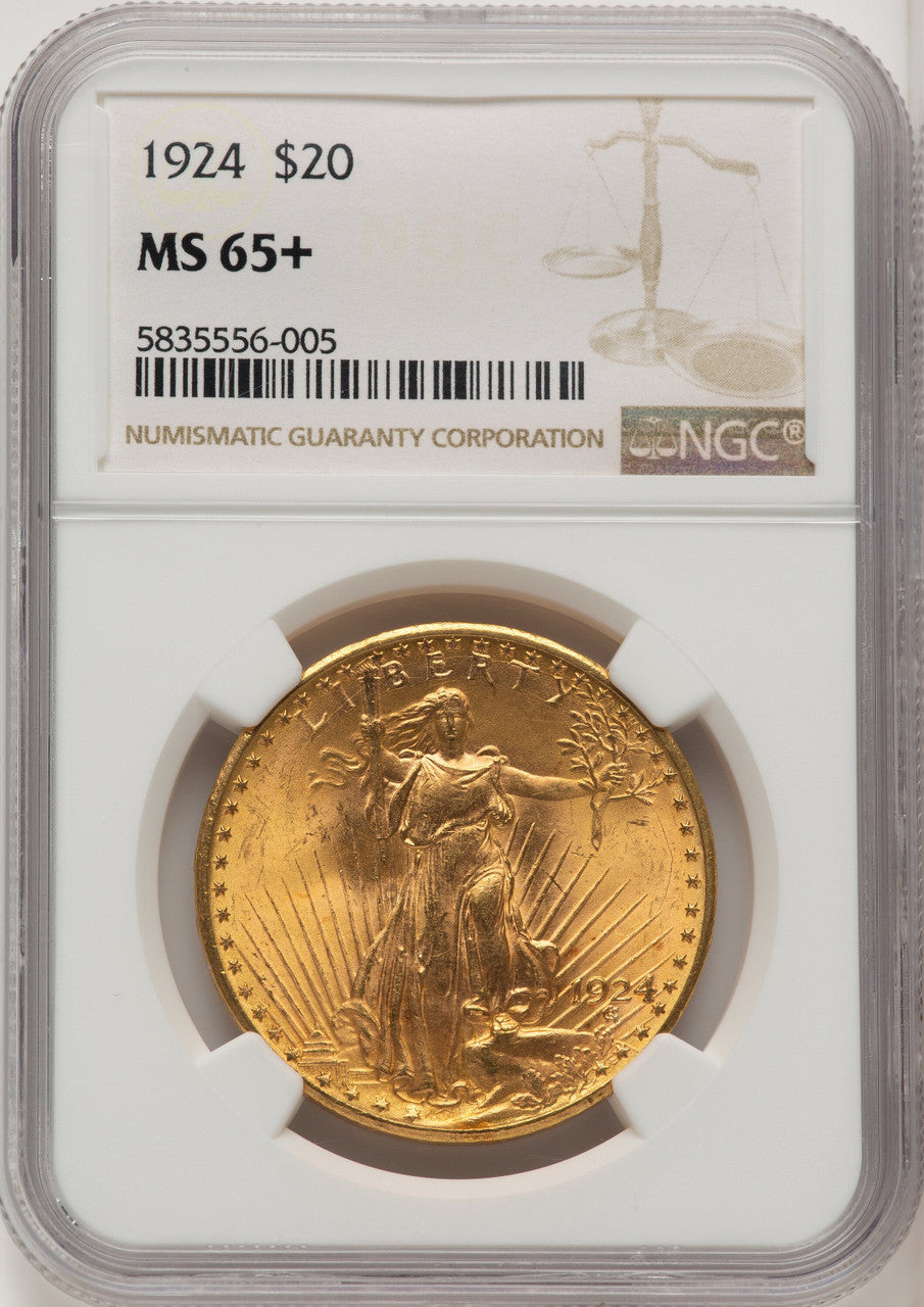 1924 $20 Saint Saint-Gaudens Double Eagle NGC MS65+ (773481135)