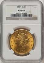 1904 $20 Liberty Liberty Double Eagle NGC MS64+