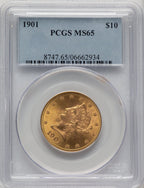 1901 $10 Liberty Eagle PCGS MS65 (773481149)