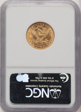 1908 $5 Liberty Liberty Half Eagle NGC MS65