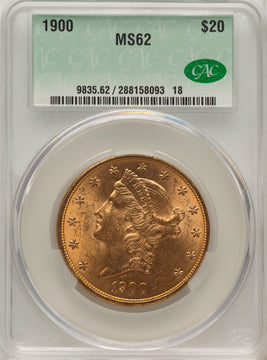 1900 $20 Liberty Double Eagle CACG MS62 (772898073)