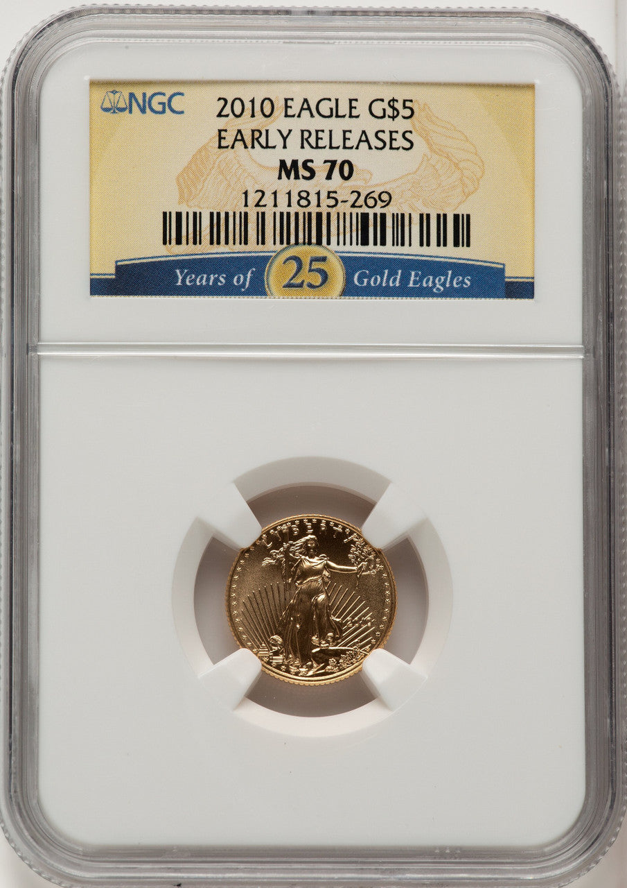 2010 $5 Tenth-Ounce Gold Eagle First Strike NGC MS70 (506746083)