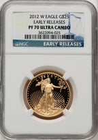 2012-W $25 Half-Ounce Gold Eagle First Strike ER Blue NGC PF70
