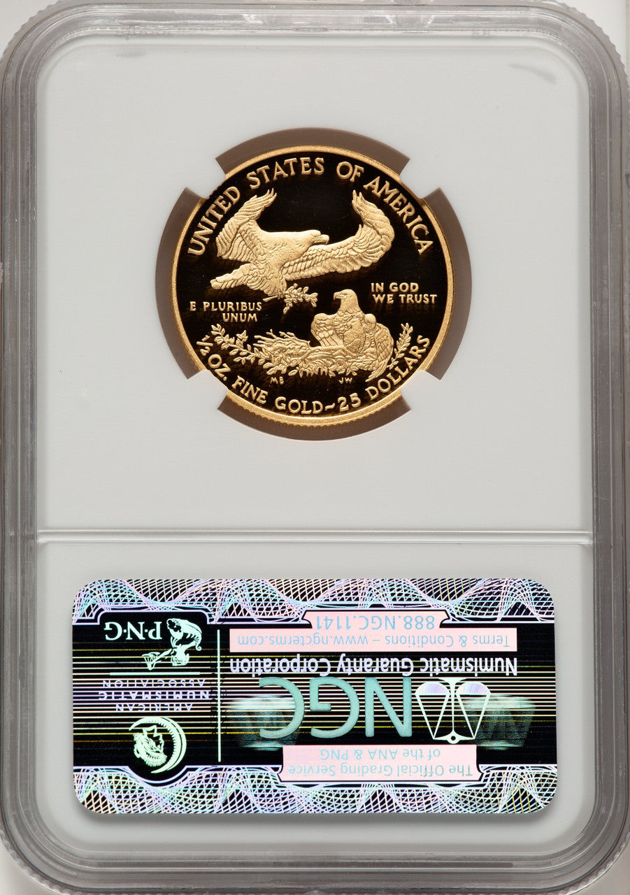 2012-W $25 Half-Ounce Gold Eagle First Strike ER Blue NGC PF70