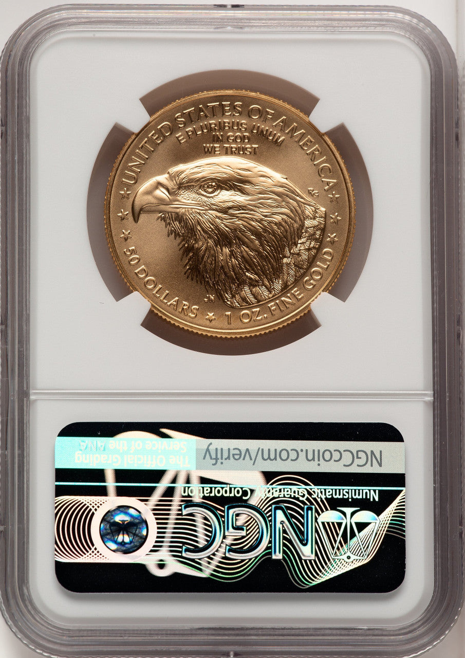 2023-W Burnished Gold Eagle 1 oz FDI Ron Harrigal NGC MS70 (762983069)
