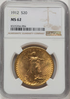 1912 $20 Saint-Gaudens Double Eagle NGC MS62 (177208102)