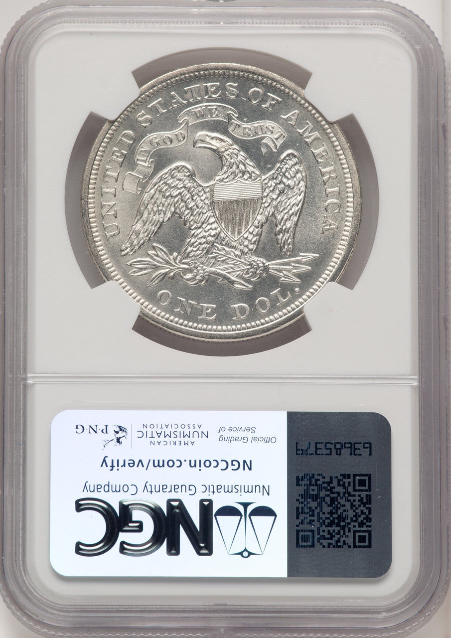 1872 Seated Dollar NGC MS65