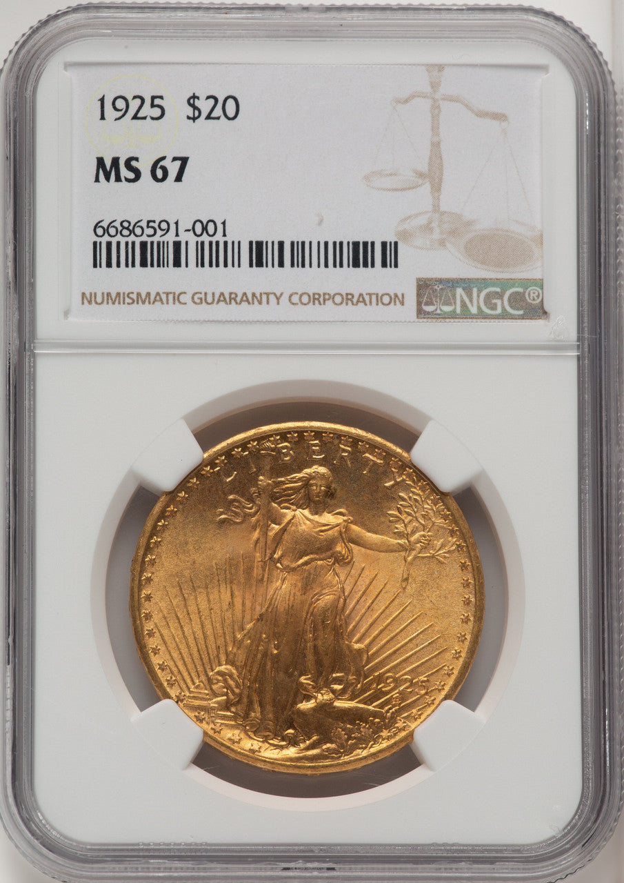1925 $20 Saint-Gaudens Double Eagle NGC MS67 (773825002)