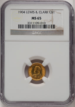 1904 G$1 Lewis and Clark Commemorative Gold NGC MS65 (773879039)