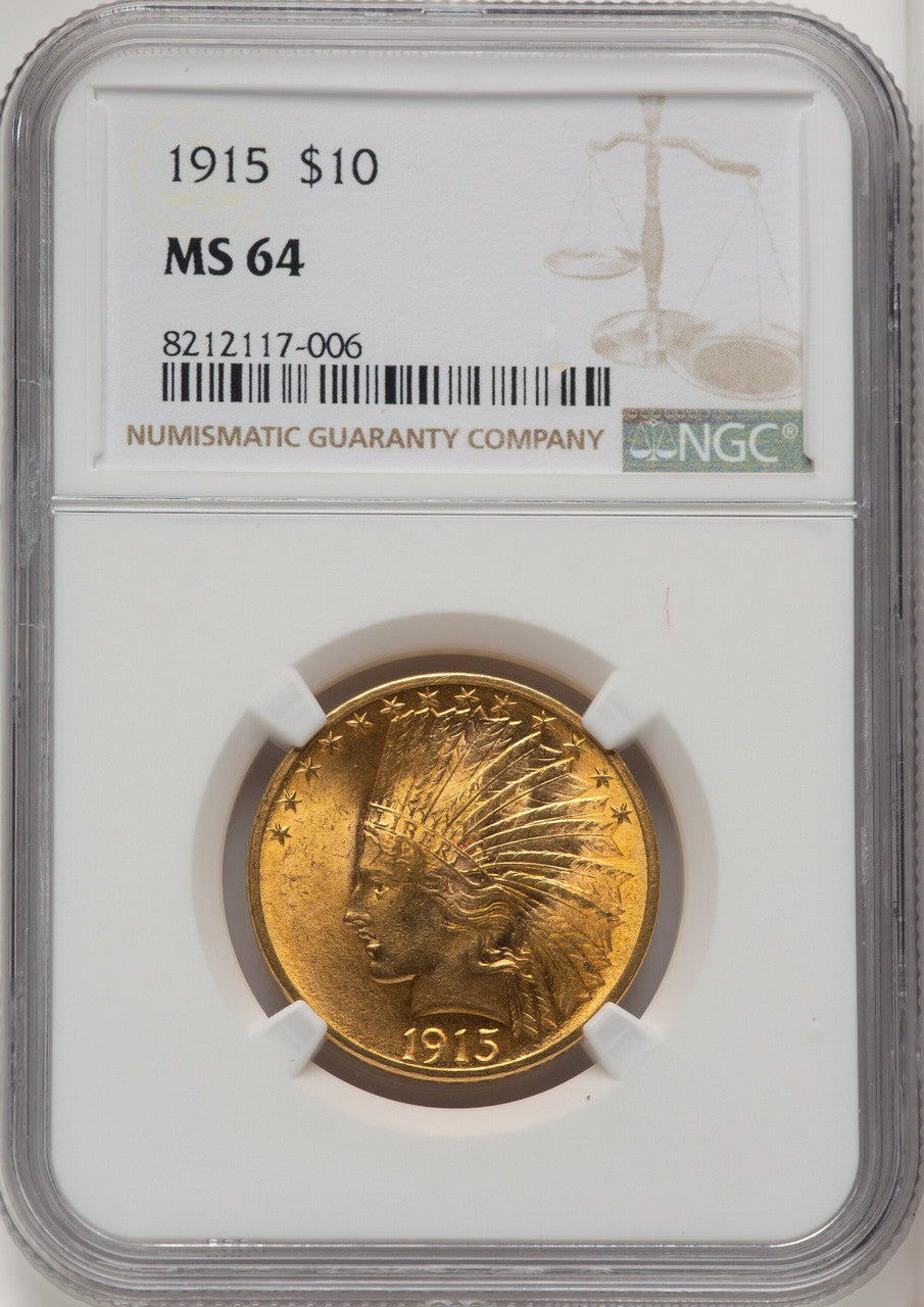1915 $10 Indian Eagle NGC MS64 (773941003)