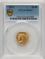 1913 $2.50 Indian Quarter Eagle PCGS MS63 (773687055)