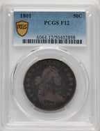 1801 50C Early Half Dollar PCGS F12