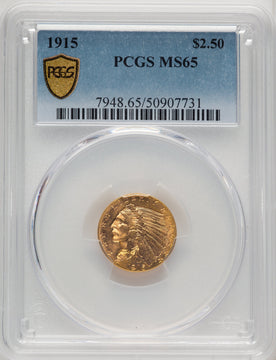 1915 $2.50 Indian Quarter Eagle PCGS MS65 (772279001)