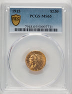 1915 $2.50 Indian Quarter Eagle PCGS MS65 (772279001)