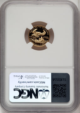 1993-P $5 Tenth-Ounce Gold Eagle Brown Label NGC PF70 (773914002)