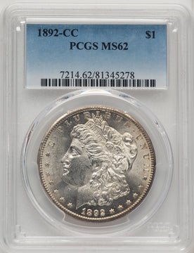1892-CC Morgan Dollar PCGS MS62 (507051025)