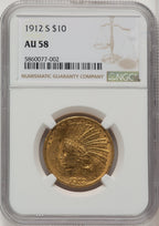 1912-S $10 Indian Eagle NGC AU58 (507046009)
