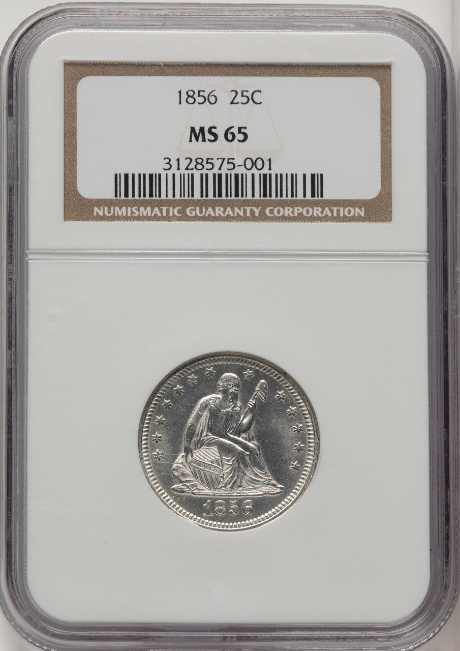 1856 25C Seated Quarter NGC MS65