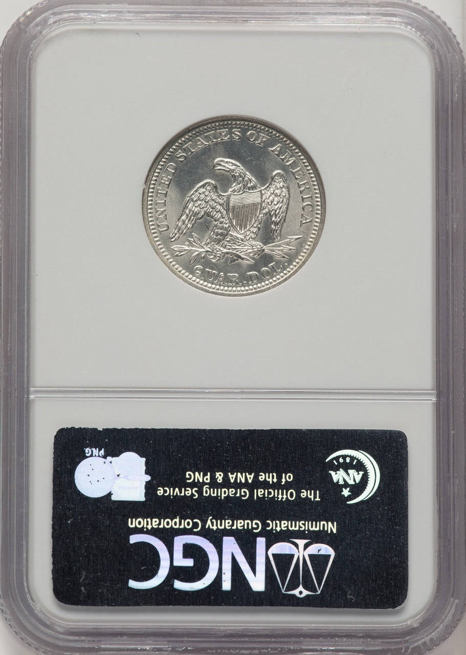 1856 25C Seated Quarter NGC MS65
