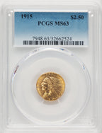 1915 $2.50 Indian Quarter Eagle PCGS MS63