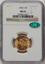 1902-S $5 CAC Liberty Half Eagle NGC MS65