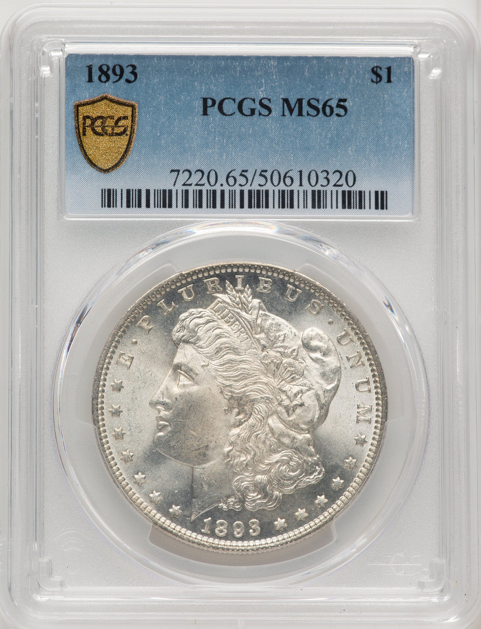 1893 Morgan Dollar PCGS MS65