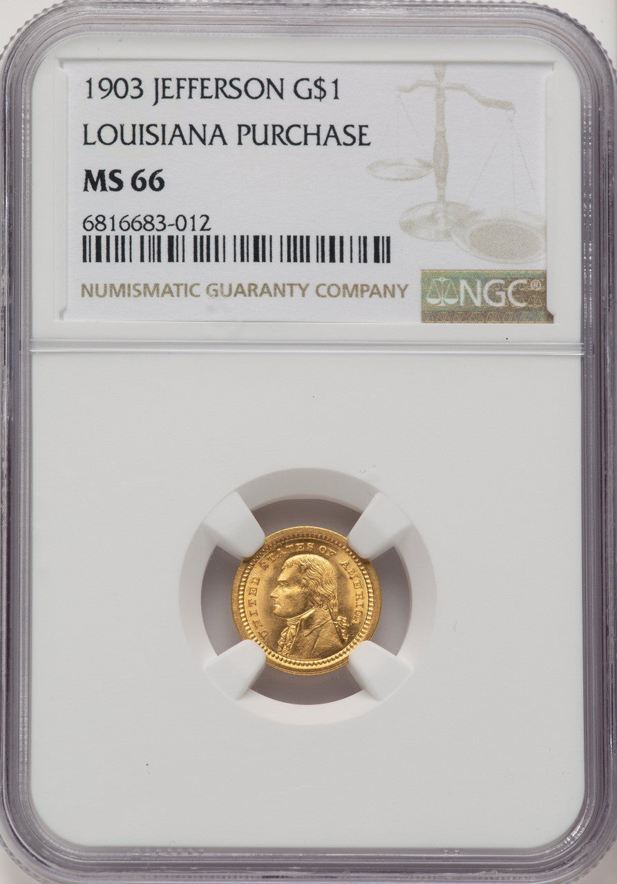 1903 G$1 JEFF Commemorative Gold NGC MS66 (773670012)