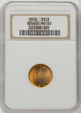1926 $2.50 SESQUI Commemorative Gold NGC MS65 (506637011)