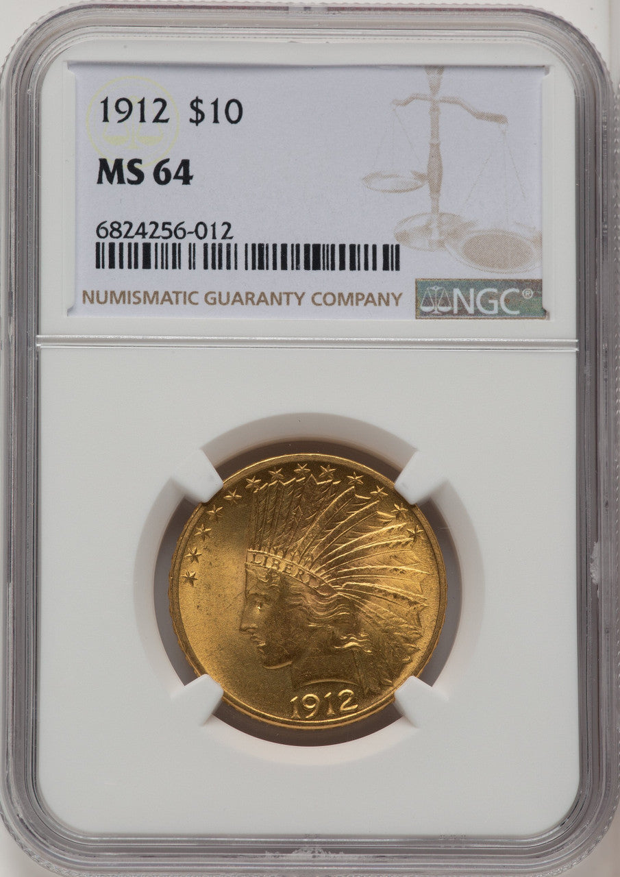 1912 $10 Indian Eagle NGC MS64 (774116002)